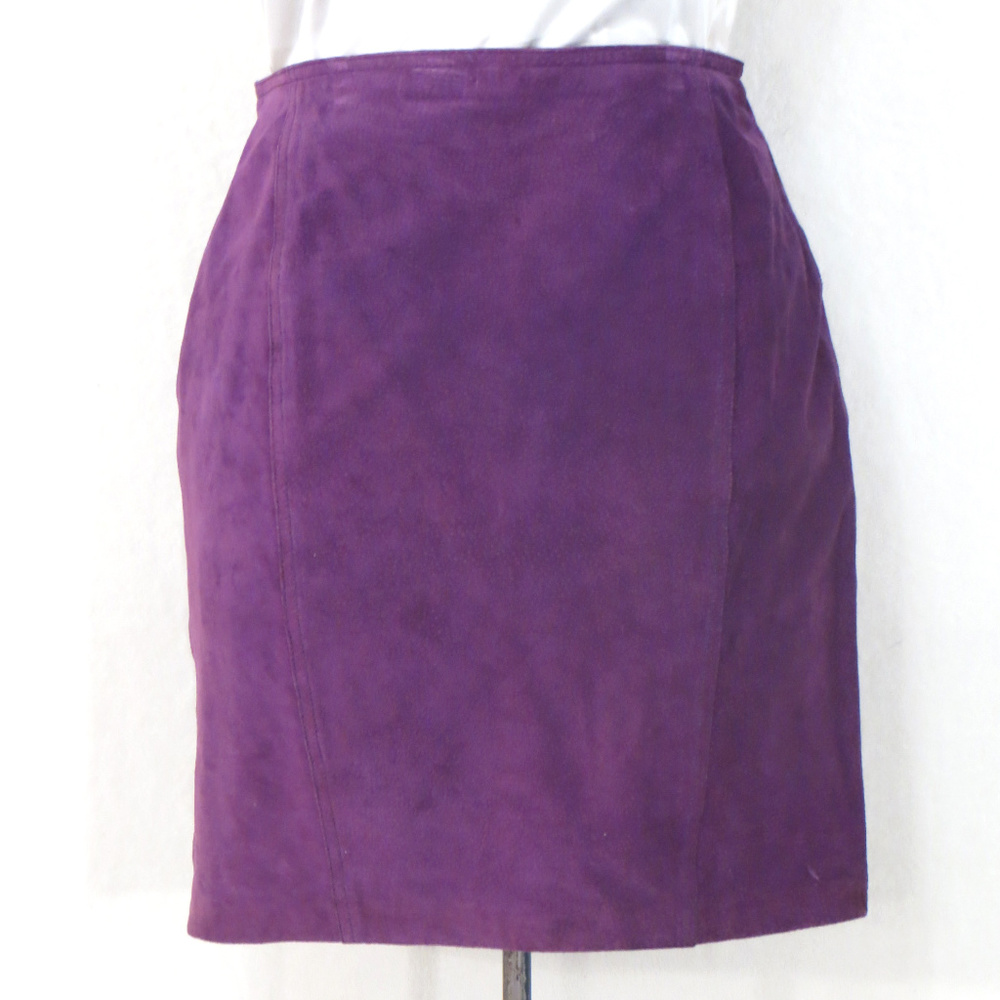 Brandon Thomas Purple Suede Mini Skirt